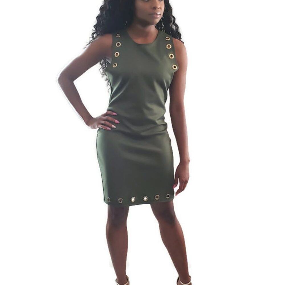 Hot Gal Women's Green Bodycon Mini Dress Large